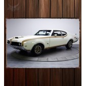 Металлическая табличка Oldsmobile 442 Hurst Olds Holiday Coupe (4487) 490